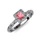 3 - Allene Signature Princess Cut Halo Engagement Ring 