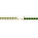 2 - Cliona 2.40 mm Green Garnet Eternity Tennis Bracelet 
