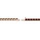 2 - Cliona 2.40 mm Red Garnet Eternity Tennis Bracelet 