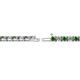 2 - Cliona 2.70 mm Green Garnet and Diamond Eternity Tennis Bracelet 