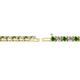 2 - Cliona 2.70 mm Green Garnet and Diamond Eternity Tennis Bracelet 