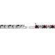 2 - Cliona 2.70 mm Red Garnet and Diamond Eternity Tennis Bracelet 