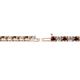 2 - Cliona 2.70 mm Red Garnet and Diamond Eternity Tennis Bracelet 