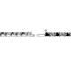 2 - Cliona 2.70 mm Black and White Diamond Eternity Tennis Bracelet 