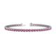 1 - Cliona 3.00 mm Pink Sapphire Eternity Tennis Bracelet 