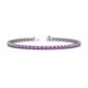 1 - Cliona 3.00 mm Amethyst Eternity Tennis Bracelet 