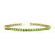 1 - Cliona 3.00 mm Peridot Eternity Tennis Bracelet 