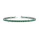 1 - Cliona 3.00 mm Emerald Eternity Tennis Bracelet 