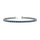 1 - Cliona 3.00 mm Blue Diamond Eternity Tennis Bracelet 