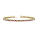 1 - Cliona 3.00 mm Pink Tourmaline and Diamond Eternity Tennis Bracelet 