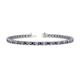 1 - Cliona 3.00 mm Iolite and Diamond Eternity Tennis Bracelet 