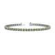 1 - Cliona 3.00 mm Peridot and Diamond Eternity Tennis Bracelet 