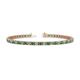 1 - Cliona 3.00 mm Emerald and Diamond Eternity Tennis Bracelet 