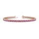 1 - Cliona 3.30 mm Pink Sapphire Eternity Tennis Bracelet 