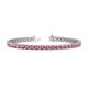 1 - Cliona 3.30 mm Pink Tourmaline Eternity Tennis Bracelet 