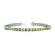 1 - Cliona 3.30 mm Peridot Eternity Tennis Bracelet 