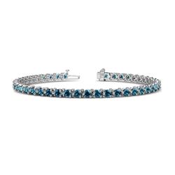 Cliona Blue Diamond Eternity Tennis Bracelet Blue Diamond ctw Prong Eternity Tennis Bracelet K White Gold