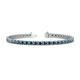 1 - Cliona 3.30 mm Blue Diamond Eternity Tennis Bracelet 