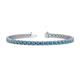 1 - Cliona 3.30 mm Blue Topaz Eternity Tennis Bracelet 