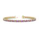 1 - Cliona 3.30 mm Amethyst and Diamond Eternity Tennis Bracelet 