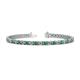 1 - Cliona 3.30 mm Emerald and Diamond Eternity Tennis Bracelet 