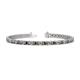 1 - Cliona 3.30 mm Smoky Quartz and Diamond Eternity Tennis Bracelet 