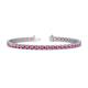1 - Cliona 3.60 mm Pink Sapphire Eternity Tennis Bracelet 