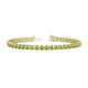 1 - Cliona 3.60 mm Peridot Eternity Tennis Bracelet 