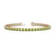 1 - Cliona 3.60 mm Peridot Eternity Tennis Bracelet 