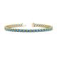 1 - Cliona 3.60 mm Blue Topaz Eternity Tennis Bracelet 