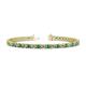1 - Cliona 3.6 mm Emerald and Diamond Eternity Tennis Bracelet 
