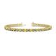 1 - Cliona 3.6 mm Yellow Sapphire and Diamond Eternity Tennis Bracelet 