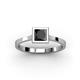 5 - Elcie Princess Cut Black Diamond Solitaire Engagement Ring 