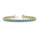 1 - Cliona 4.10 mm Blue Topaz Eternity Tennis Bracelet 