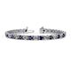 1 - Cliona 4.10 mm Blue Sapphire and Diamond Eternity Tennis Bracelet 