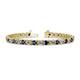 1 - Cliona 4.10 mm Blue Sapphire and Diamond Eternity Tennis Bracelet 