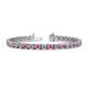 1 - Cliona 4.10 mm Pink Sapphire and Diamond Eternity Tennis Bracelet 