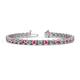 1 - Cliona 4.10 mm Pink Tourmaline and Diamond Eternity Tennis Bracelet 