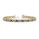 1 - Cliona 4.10 mm Iolite and Diamond Eternity Tennis Bracelet 