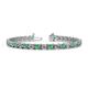 1 - Cliona 4.10 mm Emerald and Diamond Eternity Tennis Bracelet 