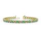 1 - Cliona 4.10 mm Emerald and Diamond Eternity Tennis Bracelet 