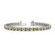 1 - Cliona 4.10 mm Yellow Sapphire and Diamond Eternity Tennis Bracelet 
