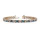 1 - Cliona 4.10 mm Blue and White Diamond Eternity Tennis Bracelet 