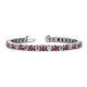 1 - Leslie 4.00 mm Ruby and Diamond Eternity Tennis Bracelet 