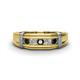 1 - Kevin 0.53 ctw Black Diamond and Natural Diamond Men Wedding Band (7.80 mm) 