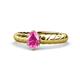 1 - Eudora Classic 7x5 mm Oval Shape Pink Sapphire Solitaire Engagement Ring 