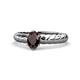 1 - Eudora Classic 7x5 mm Oval Shape Red Garnet Solitaire Engagement Ring 