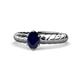 1 - Eudora Classic 7x5 mm Oval Shape Blue Sapphire Solitaire Engagement Ring 