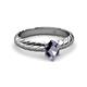 2 - Eudora Classic 7x5 mm Oval Shape Iolite Solitaire Engagement Ring 