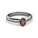 2 - Eudora Classic 7x5 mm Oval Shape Red Garnet Solitaire Engagement Ring 